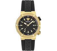 Chronograph VERSACE "GRECA LOGO DIVER", schwarz, Armbanduhren, Herren, Chronograph, Quarzuhr, Armbanduhr, Herrenuhr, Datum, Stoppfunktion, Swiss Made (86797332-0)