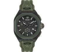 Chronograph VERSACE "V-LEGEND CHRONO", grün (khaki), Armbanduhren, Herren, Chronograph, Quarzuhr, Armbanduhr, Herrenuhr, Swiss Made,analog, Tag, Stoppfunktion (45624261-0)