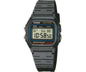 Chronograph "W-59-1VQES", schwarz, CASIO TIMELESS COLLECTION, Armbanduhren, Damen, Chronograph, Quarzuhr, Armbanduhr, Damen, Herren, digital, Stoppfunktion (50912618-0) schwarz