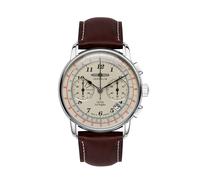 Chronograph ZEPPELIN "LZ 126 Los Angeles", braun (dunkelbraun, beigefarben), Armbanduhren, Herren, Chronograph, Quarzuhr, Armbanduhr, Herrenuhr, Made in Germany, Lederarmband (29472102-0)