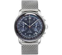 Chronograph ZEPPELIN "LZ 126 Los Angeles", silber (silberfarben, blau), Armbanduhren, Herren, Chronograph, Armbanduhr, Herrenuhr, Datum, Made in Germany (50308259-0)