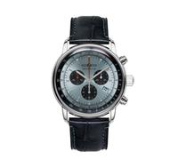 Chronograph ZEPPELIN "LZ 14 Marine", blau (dunkelblau, hellblau), Armbanduhren, Herren, Chronograph, Quarzuhr, Armbanduhr, Herrenuhr, Made in Germany, Lederarmband (99815022-0)