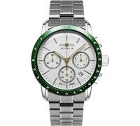 Chronograph ZEPPELIN "New York", silberfarben, weiß, Armbanduhren, Herren, Chronograph, Quarzuhr, Armbanduhr, Herrenuhr, Made in Germany, Edelstahlarmband (59587054-0)