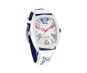 Chronotech Blaue Lederuhr Einheitsgröße