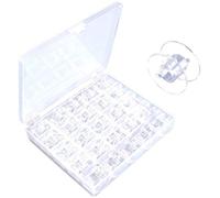 CHSYOO 25 x transparente Kunststoff-Nähmaschine Bobbins Spulen mit Aufbewahrungsbox für Brother Janome Sängerin Elna Babylock Kenmore