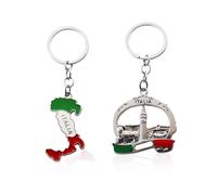 CHSZSH 2 Stück Italienische Schlüsselanhänger, Schlüsselanhänger Aus Metall, Territoriale Schlüsselanhänger, Italienische Reisesouvenirs, Kreative Geschenkanhänger, Schlüsselanhänger-Anhänger