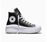 CONVERSE Damen Chuck Taylor All Star Move Platform FOUNDATIONAL Leather Sneaker, Schwarz Weiß Weiß, 35 EU