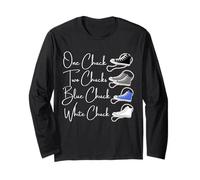Chucks and Pearls Divine Nine Black Girl Magic Blau Weiß Langarmshirt