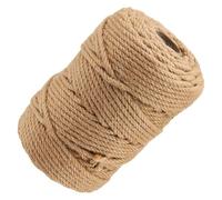 CHUIFAI 100 m x 6 mm Juteschnur zum Basteln, 4 Stränge geflochtenes Juteseil Hanfseil Jutekordel, braun Jute Schnur für Basteln, Verpackung, Gartenbündelung, Dekoration