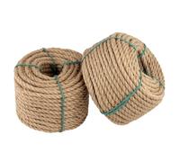 CHUIFAI 2 Stück 30 m x 8 mm Juteschnur zum Basteln, 3 Stränge geflochtenes Juteseil Hanfseil Jutekordel, braun Jute Schnur für Basteln, Verpackung, Gartenbündelung, Dekoration