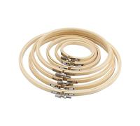 CHUIFAI 21 Stück Stickrahmen Set Rund, verstellbar Kreuzstich Rahmen in 7 Größen von 7,5cm 9,6cm 12,5cm 15cm 18cm 21cm 22,5cm, Holz Stickringe Bambus Stickrahmen für DIY Kreuzstich Stickerei