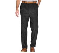 Chums Herren Luxus-cordhosen aus Baumwolle mit hohem Sitz und Bundfalten Black