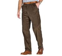 Chums Herren Luxus-cordhosen aus Baumwolle mit hohem Sitz und Bundfalten Olive