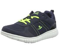 chung shi Unisex Kids Duxfree Nassau Kids Sportschuhe mit Schnürsenkel, Navy/Lime, 32/33 EU