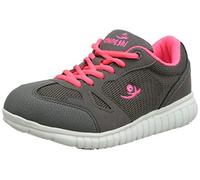 chung shi Unisex Kids Duxfree Savannah Kids Sportschuhe mit Klettverschluss, Grau/Pink, 24/25 EU