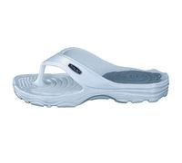 chung shi Unisex Zori Zehentrenner, Weiss/Grau, 43 EU (XL)
