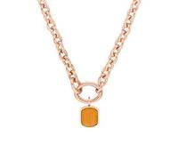 Chunky Damenkette aus Edelstahl, rosé, gravierbar