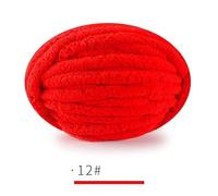 Chunky Garn,Grobes Garn 1 Stück, 250 g, dickes Garn for Stricken und Häkeln von Decken Kissen, mehrfarbiges Chenille, dicke Schnur, weiches, warmes Häkelgarn for Schals(12 red)