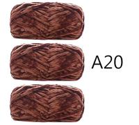 Chunky Garn,Grobes Garn 3 Stück 100 g superweiches Samtgarn, dickes Deckengarn, Chenillegarn for Stricken und Häkeln(3pcs 20)