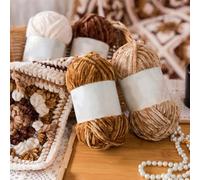 Chunky Garn,Grobes Garn 5 Stück x 100 g Garn, weiches Samtgarn for Stricken und Häkeln, for Pullover, Schals Decken(5pcs 06)