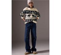 Street One Pullover Studio Chunky Jaquard Sweater – Rundhals, Jacquardmuster – Damen Beige Gr. 40