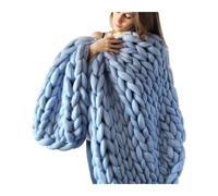 Chunky Yarn,Armstricken 1 teile / 500g Super Dicke Viskose Chunky Garn Roving Spinning Hand Strick Spin Winter Warme Wohnkultur Sofa Decke(Sky blue)