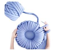 Chunky Yarn For Hand Knitting,Wolle Zum HäKeln Super sperriger Arm Strick Roving gestrickte Decke klobige Garn super dickes zum Stricken häkeln Teppichhüte 500g(Blue)