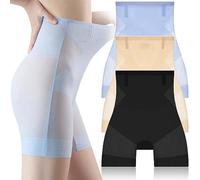 CHUSHEN Ultradünne Bauchkontrolle, Hüftlift-Höschen, 3 Stück, kühler, nahtloser Eisstoff, coole Shapewear, hohe Taille, Unterwäsche, 3 Stück., M(40-55kg)