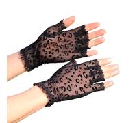 CHUYIX Fingerlose Spitzenhandschuhe 1 Paar Halbfingerhandschuhe Handschuhe dünn Hochzeit Handschuhe Braut Halloween Handschuhe Abendhandschuhe Handschuhe dünn Sommer Sonnencreme UV Schutz Handschuhe