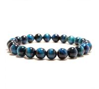 Chyuan Frauen Stein Armband, blaue Armband Perlen Elastisches Armband Charm Frauen und Männer Paar Mode Geschenk