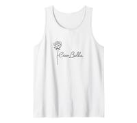Ciao Bella Rose Minimal Line Art Italienischer Satz Tank Top