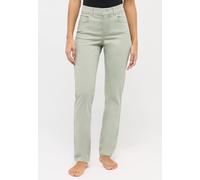 Straight-Jeans ANGELS "CICI", Damen, Gr. 44, Länge 28, grün (jade grün used), Web, Obermaterial: 89% Baumwolle, 8% Polyester, 3% Elasthan, slim fit normal, Jeans Straight-Jeans, in Slim Fit-Passform (