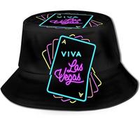 Ciclos Las Vegas Casino Vintage Style Bucket Hat Unisex Sonnenhut Fischerhut Sommer Reise Eimer Strand Sonnenhut Schwarz, Siehe Abbildung, One size