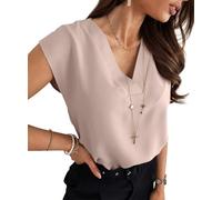 Cicy Bell Damen Ärmellose Bluse V-Ausschnitt T Shirt | Elegant,Sexy Blusen,Oversize,Locker,Basic,Business,Tunika,Casual