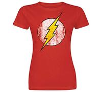 CID Damen T-Shirt The Flash-Logo, rot, X-Large