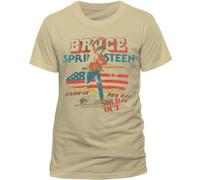 CID Herren Bruce Springsteen-Tour T-Shirt, Beige (Beige), Large (Herstellergröße: L)
