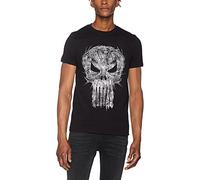 CID Herren The Punisher-Shatter Skull T-Shirt, Schwarz, L