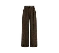 CIDER Cordhose für Damen, gerades Bein, mittlere Taille, einfarbig, mit Gürteltasche, lässige lange Hose, Braun, M