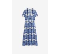 Kleid CIDURO 34 blau gemustert