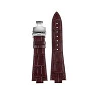 CIEMJSYNF 26 * 12mm Rindsleder Uhrenarmband Kompatibel Mit Tissot PRX Serie T137 407/410 Handgelenk Band Ersatz Armband Männer Sport(Brown-silver)