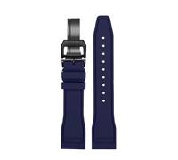 CIEMJSYNF Fluorkautschuk-Armband 20 21 22 mm, kompatibel mit IWC-Kautschuk-Uhrenarmband Pilot AMG Mark 18 Little Prince P7 Botafeno Herren-Viton-Band(A-blue-black,22mm)