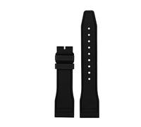 CIEMJSYNF Fluorkautschuk-Armband 20 21 22 mm, kompatibel mit IWC-Kautschuk-Uhrenarmband Pilot AMG Mark 18 Little Prince P7 Botafeno Herren-Viton-Band(Black-no clasp,20mm)