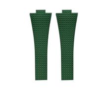 CIEMJSYNF Fluorkautschuk-Armband, kompatibel mit Tissot PRX-Serie, 35 mm, 40 mm, Butterfly-Schnalle, FKM, Herren und Damen, Schnellverschluss, Ersatz-Uhrenarmband(Green-no buckle,11mm)