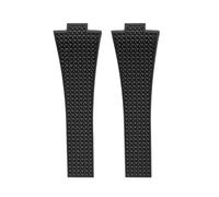 CIEMJSYNF Fluorkautschuk-Armband, kompatibel mit Tissot PRX-Serie, 35 mm, 40 mm, Butterfly-Schnalle, FKM, Herren und Damen, Schnellverschluss, Ersatz-Uhrenarmband(Black-no buckle,12mm)