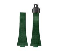 CIEMJSYNF Fluorkautschuk-Armband, kompatibel mit Tissot PRX-Serie, 35 mm, 40 mm, Butterfly-Schnalle, FKM, Herren und Damen, Schnellverschluss, Ersatz-Uhrenarmband(Green-Black,12mm)