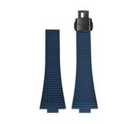 CIEMJSYNF Fluorkautschuk-Armband, kompatibel mit Tissot PRX-Serie, 35 mm, 40 mm, Butterfly-Schnalle, FKM, Herren und Damen, Schnellverschluss, Ersatz-Uhrenarmband(Dark blue-Black,11mm)