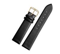 CIEMJSYNF Leder-Uhrenarmband, kompatibel mit Casio 3744 MTP-Armband MTP-M305 1183 V006 V001, quadratisches Mond-Lederarmband, 20 mm, Schwarz, Braun(Black gold)