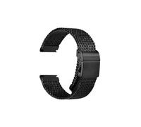 CIEMJSYNF Luxuriöses Uhrenarmband aus gebürstetem 316L-Edelstahl, Milanese-Mesh-Uhrenarmband, kompatibel mit Rolex IWC OMEGA-Uhrenzubehör(Brushed PVD Black,19mm)