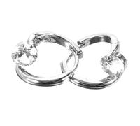 Ciieeo 1 Paar Kleine Creolen Ohrringe Damen Zirkonia Ohrstecker Hypoallergen Legierung Weiß Schlicht Elegant für Alltag und Party