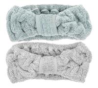 Ciieeo 2 Stück pack Stirnbänder aus Korallenfleece zum Waschen Des Gesichts Praktisches Haarband für Frauen und Mädchen Süßes Design für Yoga und Spa Anwendungen